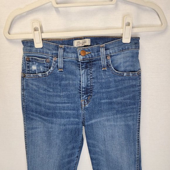Madewell Women's Size 26 Jeans Raw Hem High Rise Distressed - Picture 3 of 9